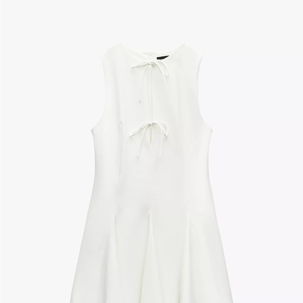 Zara White Sleeveless Dress